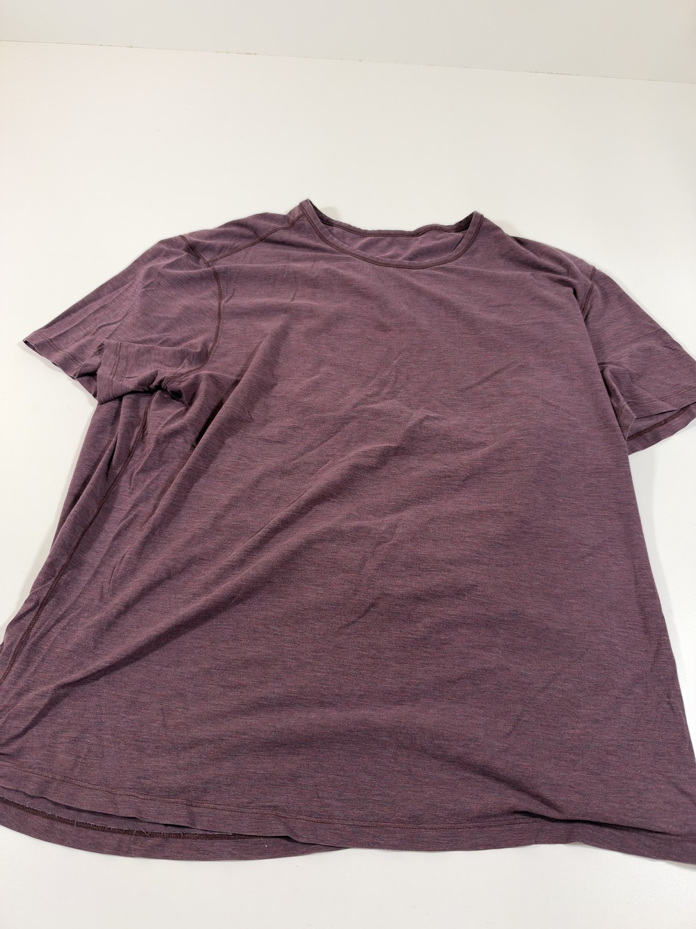 Lululmeon Shirt Mens L Purple Short Sleeve Performance Athletic Tee FLAW